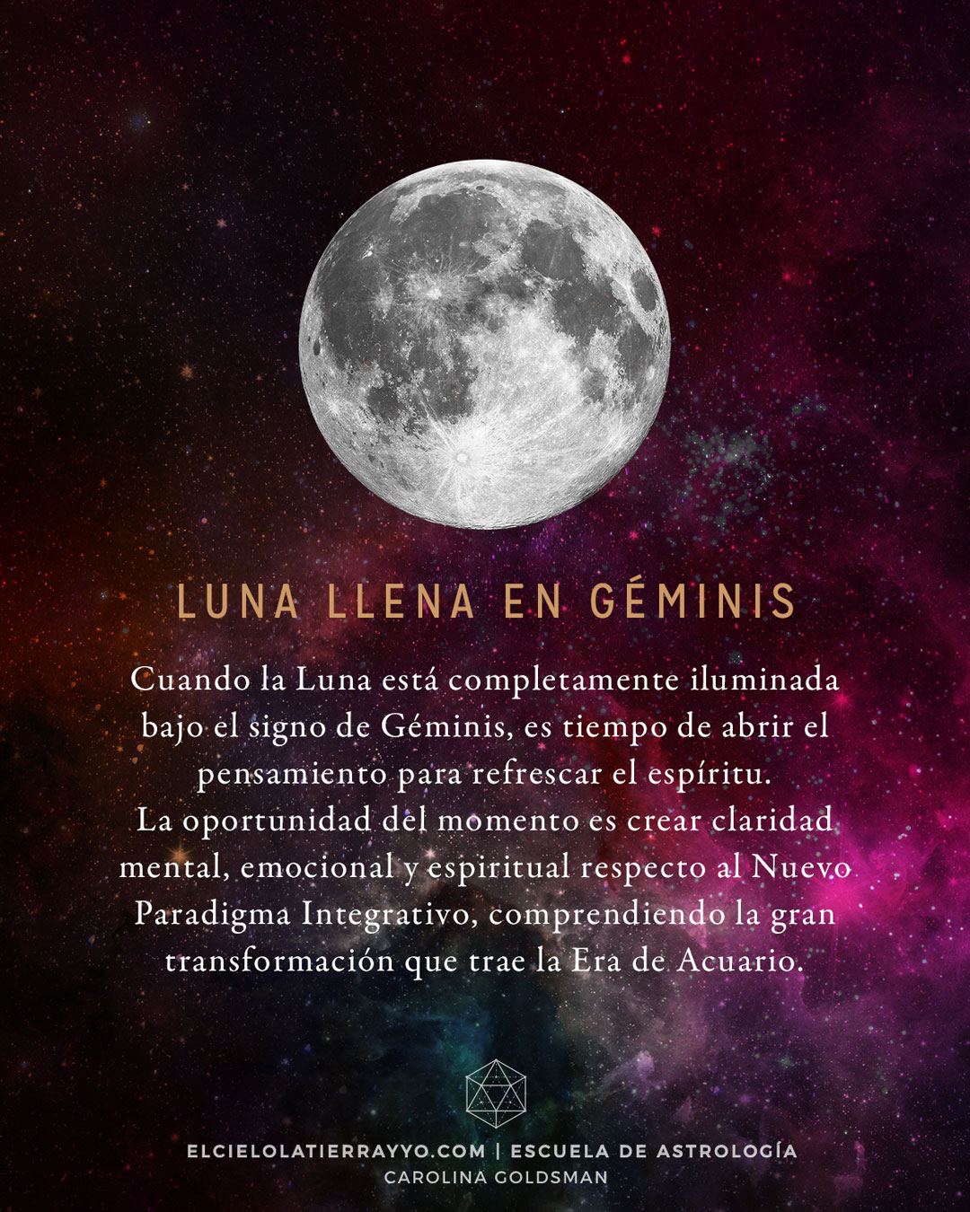 Luna Llena - Sagitario Géminis - Diciembre 2021