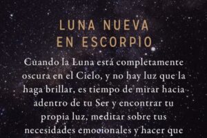 Luna Nueva en Escorpio