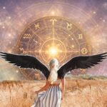 Astrología terapéutica representada como mandala astrológico con fondo cósmico y geometría sagrada simbolizando integración psicológica.