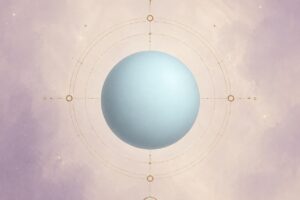 Ilustración de Urano en Géminis representando la conexión entre inteligencia artificial, mente y conciencia humana en astrología