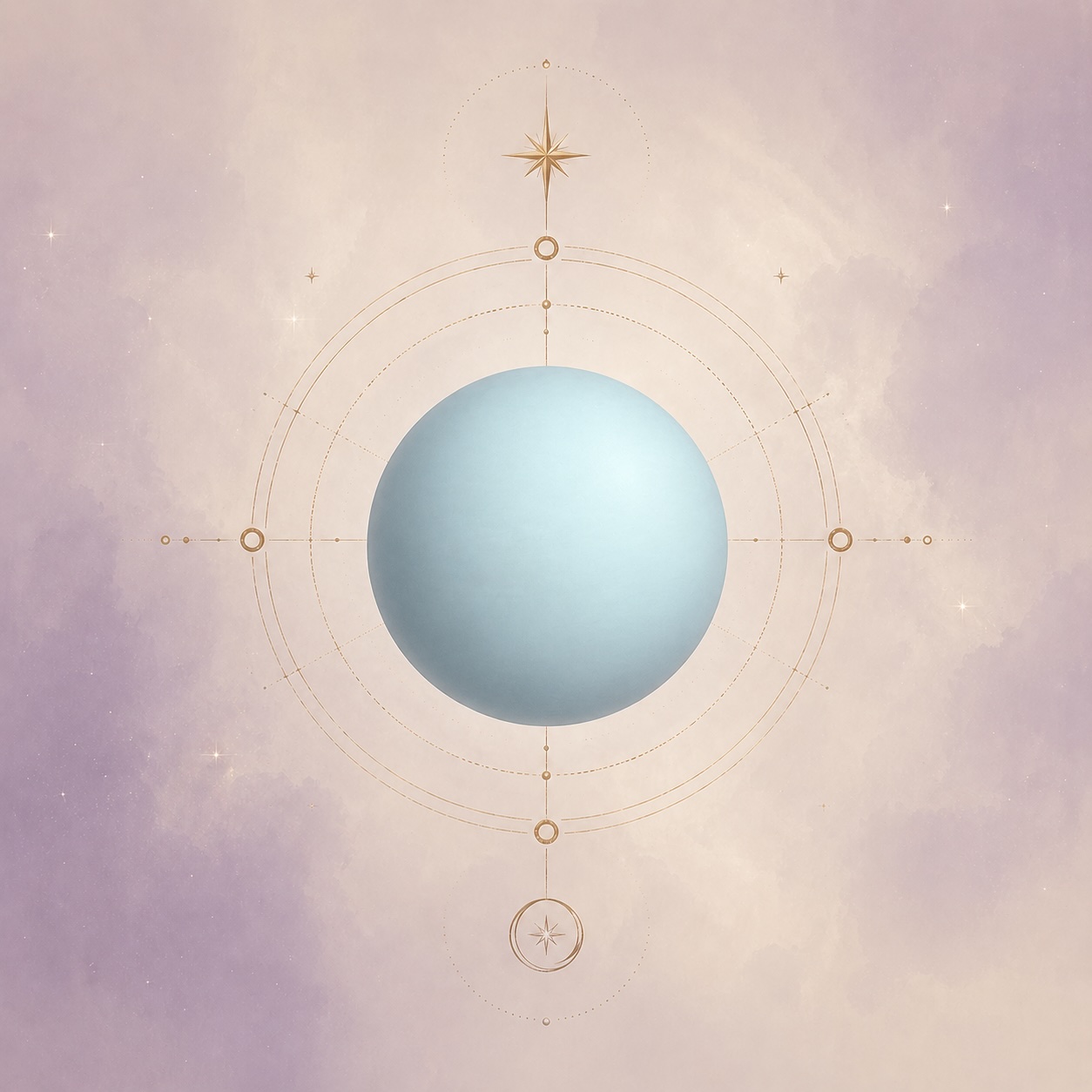 Ilustración de Urano en Géminis representando la conexión entre inteligencia artificial, mente y conciencia humana en astrología