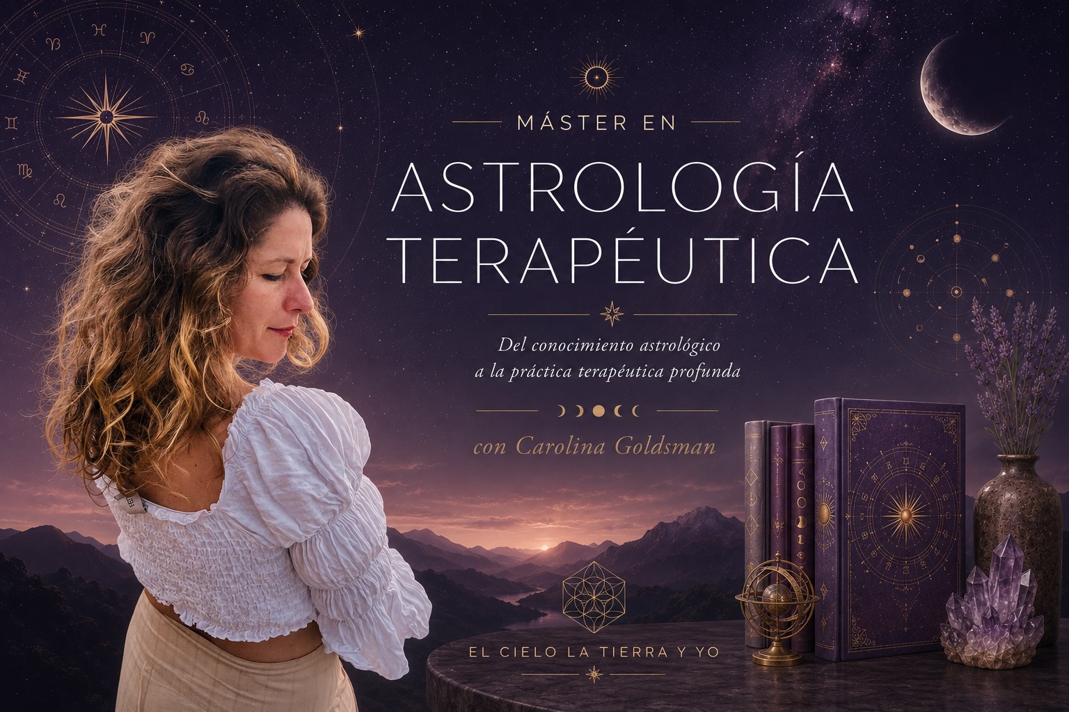 Máster en Astrología Terapéutica Profundización avanzada para astrólogos formados y estudiantes avanzados que desean integrar recursos terapéuticos en la consulta.