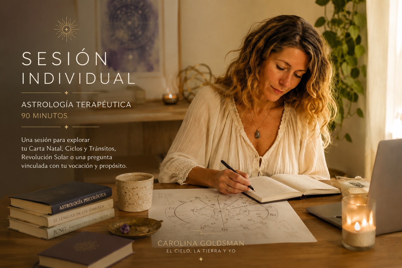 Sesion Individual Astrología Terapéutica 90 min Sesion Individual Astrología Terapéutica - Carta Natal, Revolución Solar. - Carolina Goldsman